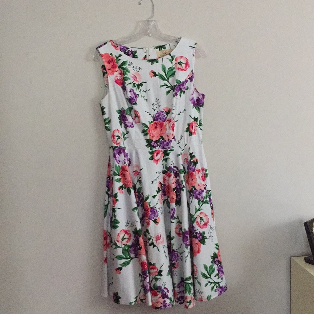 Floral white dress